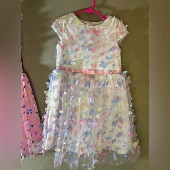 Set of 2 Beautiful Butterfly Kids Dresses - Picture 3 of 6